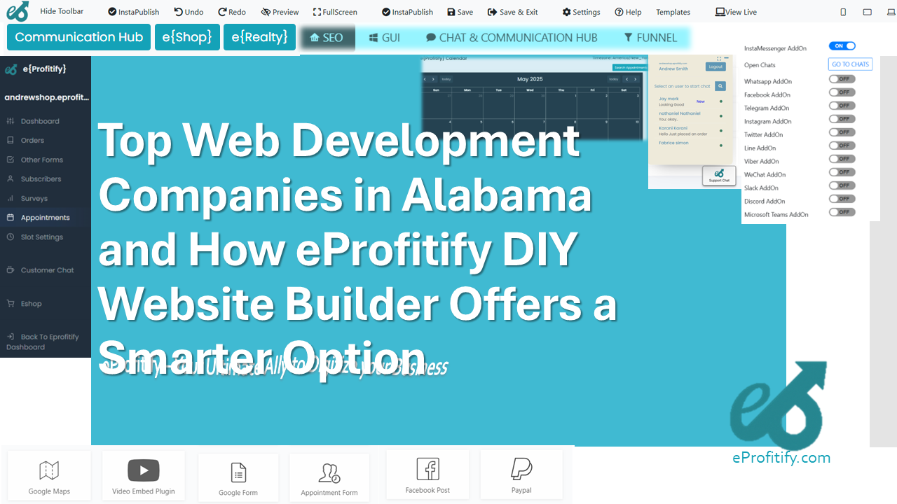 Top Web Development Companies in Alabama and How eProfitify DIY Website Builder Offers a Smarter Option